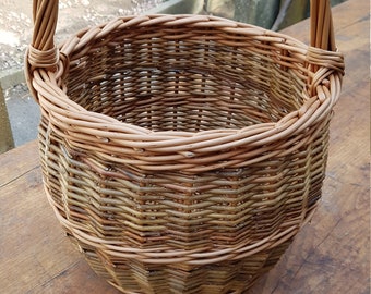 Willow woven Round Shopping Basket - Made to Order