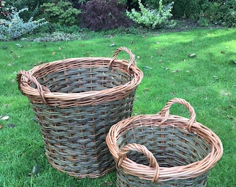 Medium Traditional Round Log Basket