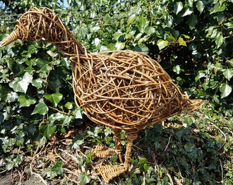 Willow Woven Goose Sculpture - Made to Order