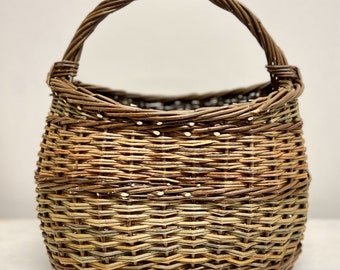 Oval Willow Boat Shaped Shopping Basket