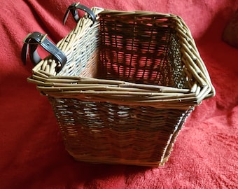 Adult Willow Rectangular Bike Basket - Made to order