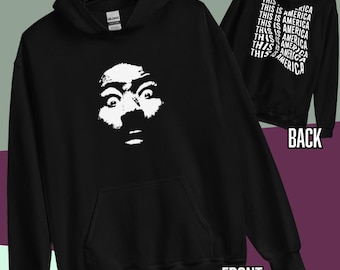 Este é o moletom com capuz America Face - Produtos inspirados em Childish Gambino
