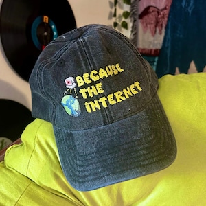Because the Internet Pixel Earth Vintage Twill Hat - Childish Gambino Inspired Gift