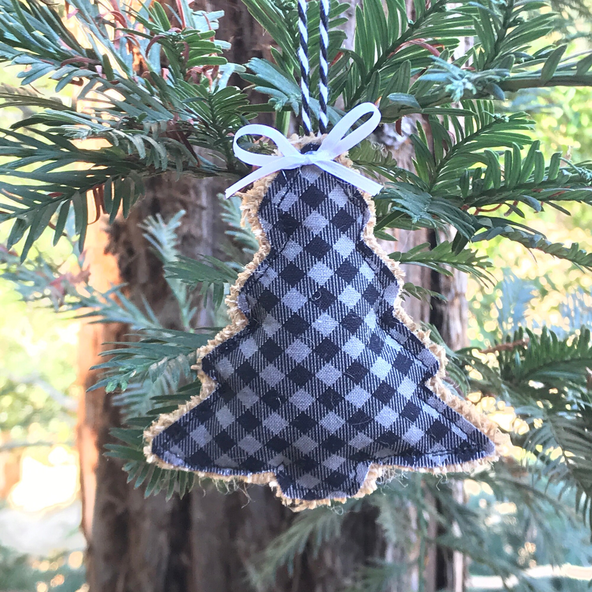 Handmade Fabric Tree Ornament Etsy