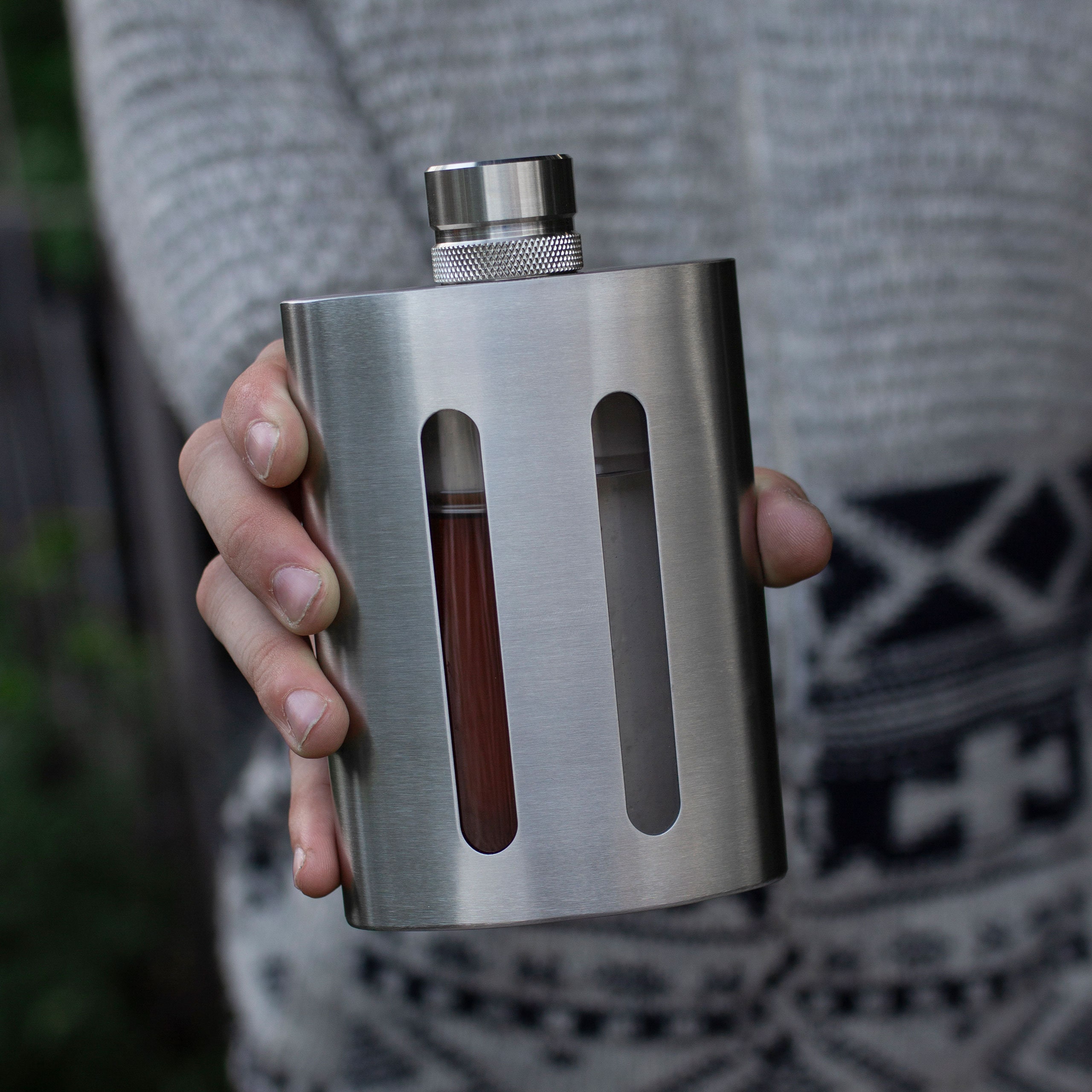 Dual Chambered Hip Flask 8 oz Hand Made in Canada Christmas Etsy