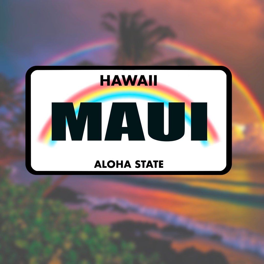 Hawaiian License Plate PNG Digital Download Hawaii License - Etsy