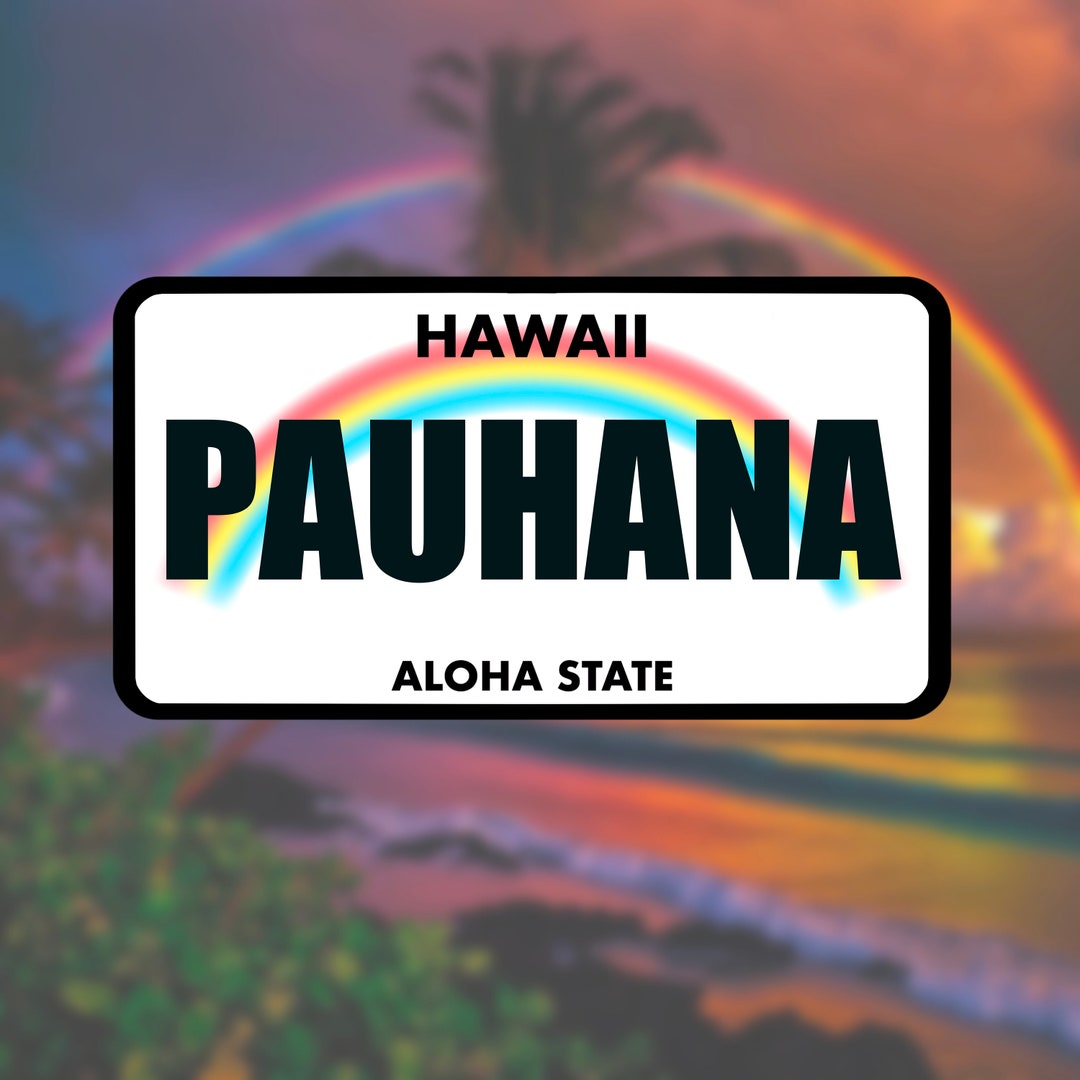 Hawaiian License Plate PNG Digital Download Hawaii License - Etsy