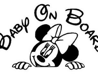 Download Minnie Baby On Board Etsy