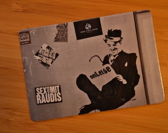 Fridge Magnet - Photo Street Art "seiLeise" Charly Chaplin - Size 5.7 x 8.2 cm