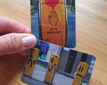 Refrigerator magnet - photo with various motifs: "PLEASE TOUCH" - then even the mailbox smiles with a smiley face