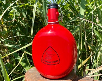 Gourde Vintage Le Grand Tétras 1L Aluminium Rouge – Made In France, Bouchon Mécanique