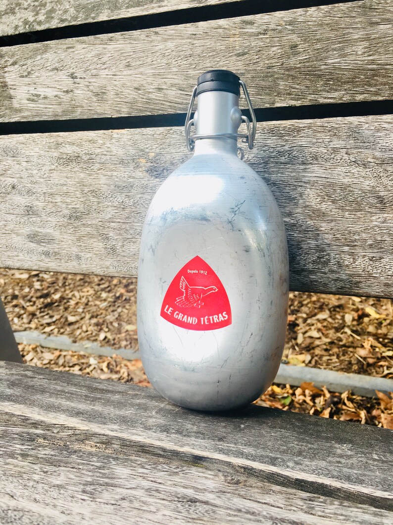 Gourde vintage en métal Le Grand Tétras - 1 Liter