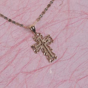 14k Gold Cross Pendant / Dainty Cross / Religious Pendants / Gold Jewelry / Gift for Women Men