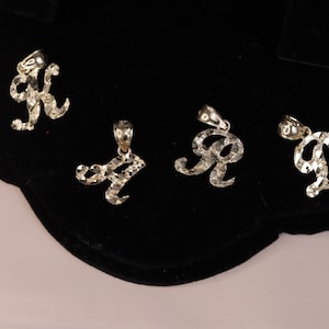 10K Nugget Style Initial Pendant / Alphabet A-Z Pendant / Waterproof Letter Necklace / Perfect Gift For Someone Special