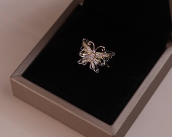 14k Unique Design Butterfly Ring / Gold Mariposa Rings / Everyday Ring / Dainty Women Ring / Gift For Birthday / Gift For Her