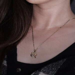 14k Tri Color Love Heart Pendant With 2.0mm Valentino Chain, Dainty Chain, Gift For Her, Birthday Gift image 4