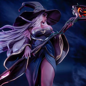 Elden World Nightreign Recluse Figure – Hand-Painted Cursed Mage Statue | Fantasy Fan Art Collectible Model Kit | Gift for Him Gift for Her