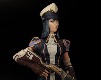 Handbemalt - Arcane - Caitlyn Figur - League of Legends - Detailliertes Kunstwerk - Hohe Qualität