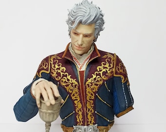 Hand Painted, Astarion Bust, Figurine from Baldur&#39;s Gate - Handcrafted Collectible, Perfect Gamer Gift, Ideal for Boyfriend, Girlfriend
