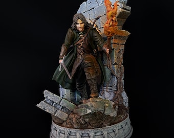Handbemalte Aragorn Statue | Herr der Ringe Resin Figur 1:8