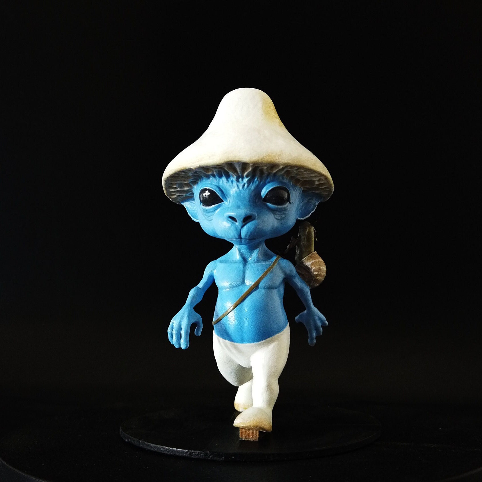 Smurf Cat Figure Handmade 