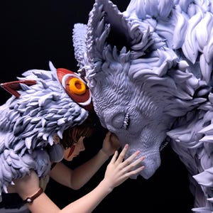 Wolf Spirit Princess Statue: Handbemaltes Anime Modell Bausatz Bild 1