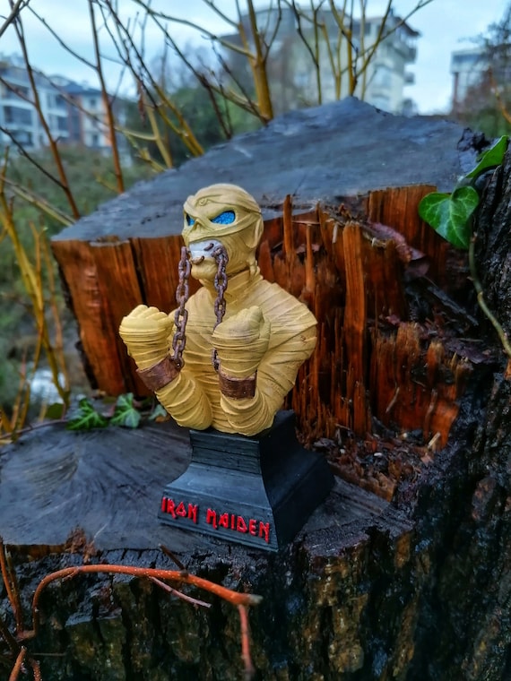 Iron Maiden buste Eddie imprime en 3D 18 cm 7 pouces Iron Maiden Eddie figurine personnage imprime en 3D Etsy France