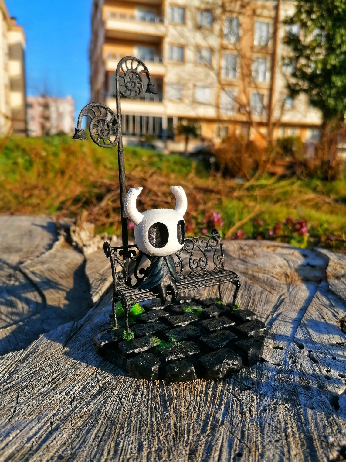 Hollow Knight Banco sentado Diorama Figura impresa en 3D Etsy México