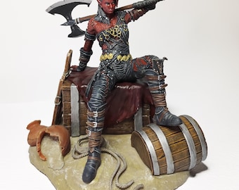 Karlach Figurine - BG3 Karlach - Resin Model Kit - Halsin Statue - Hand Painted or Unpainted - Gift for Gamers & Fantasy fans - UNOFFICIAL