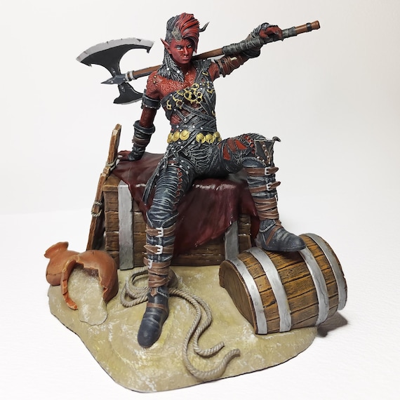 Karlach Figurine – BG3 Resin Model Kit, Hand Painted or Unpainted