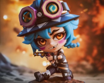Handbemalte Isha Figur | League of Legends Isha Statue | Geheimnisvolles | Zocker Geschenk | LoL Sammlerstück | Arkaner Jinx | Arcane Isha Figur