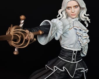 Estatua de Maelle pintada a mano: Colección de arte de resina