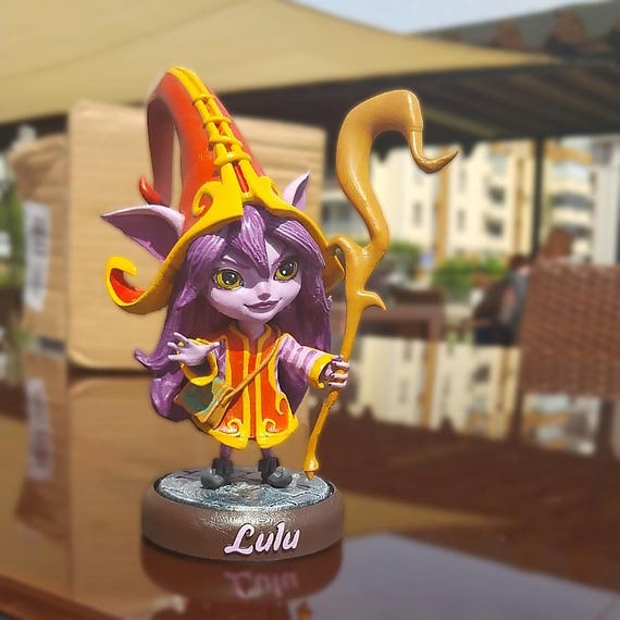 【外装なし特価】League Of Legends ルル　フィギュア 手描きのルルフィギュア：リーグ・オブ・レジェンド