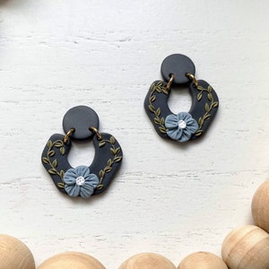 Floral Earrings, Cottagecore Earrings, Nature Earrings, Gift for Her, Polymer Clay Earrings, Flower Earrings, Trendy Earrings Boho Jewelry