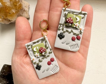 Trendy Gamer Earrings, 90s Earrings, Retro Clay Earrings, Boho Mushroom Polymer Clay Earrings, Nostalgic Earrings, Trendy Earrings for Women