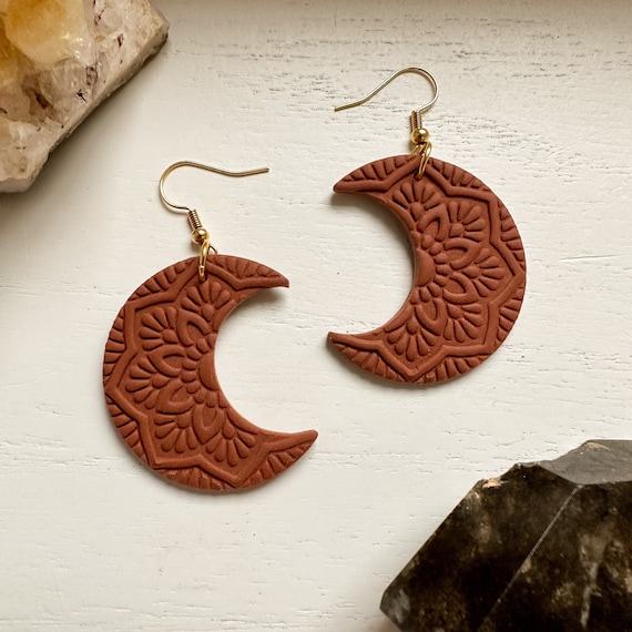 Boho moon earrings best sale