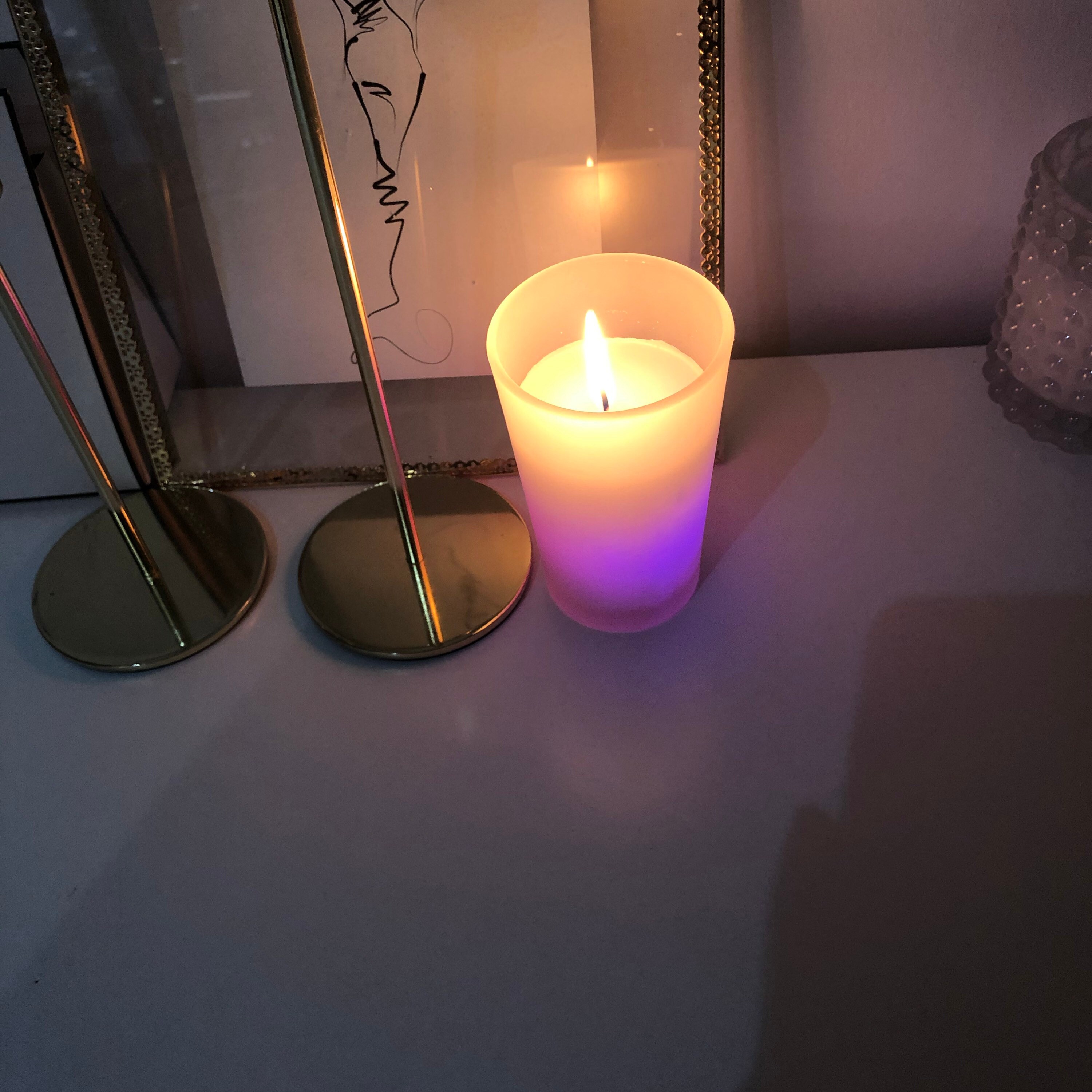 Heat activated colour changing candle vanilla scented Etsy