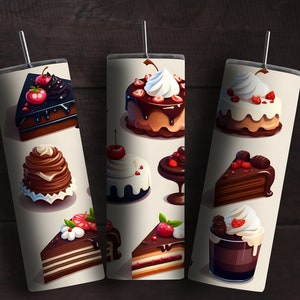 Cake Tumbler Wrap Png Sublimation Design Cake Tumbler Yummy Wrap Cake Tumbler 20oz Skinny Tumbler Wrap Cake Tumbler PNG 20oz Skinny