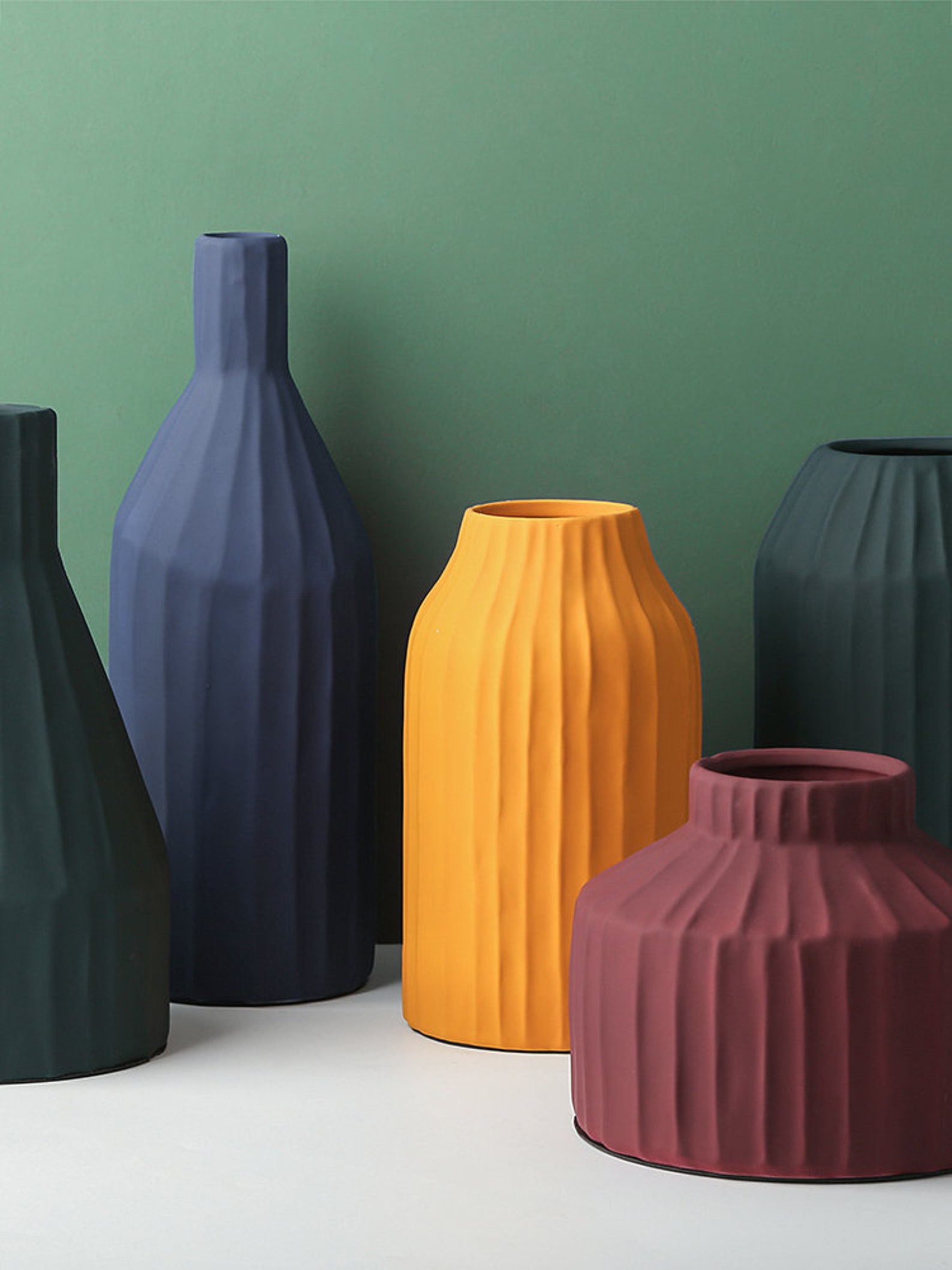 Morandi ORIGAMI vase Minimalist Vase Handmade Ceramic Vase Etsy