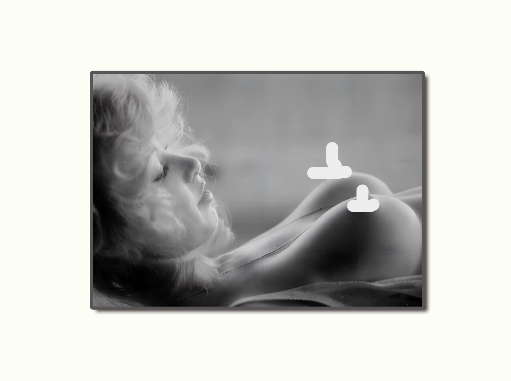 Nude model, Sex, Breasts, Nudism, Nude, Relax, Vacation, sexuality, old photo, a black-and-white photo, Print, Poster Art, Office decor