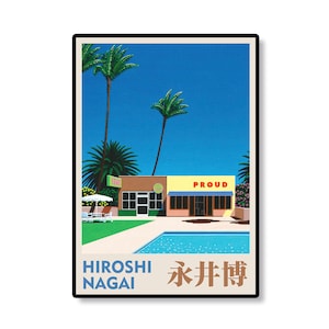 Hiroshi Nagai, Tropical Vibes, Retro Art, Urban Landscapes, Pastel Colors, Japanese Artist, Sunny Days, Pop Art, Poster,