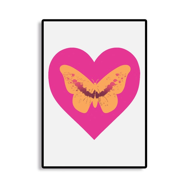 Butterfly Heart Etsy