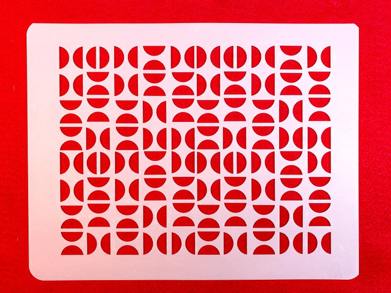 11x14 Geometric Mid Century Modern Stencil Etsy UK