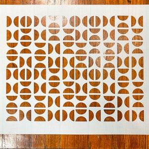 11"x14" Geometric Mid Century Modern Stencil - Geometric Stencil - Repeating Stencil - Spray Paint Stencils - Custom Laser Cut Stencils