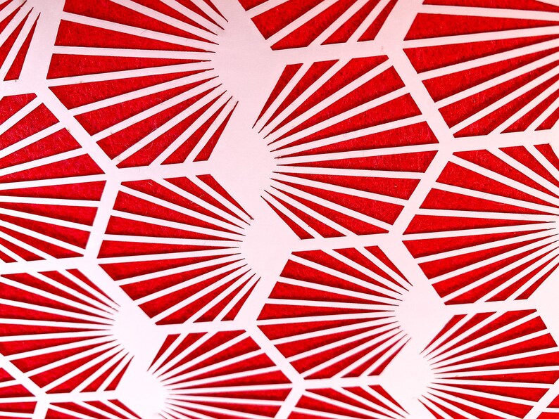 11x14 Geometric Art Deco Shell Stencil Geometric Etsy