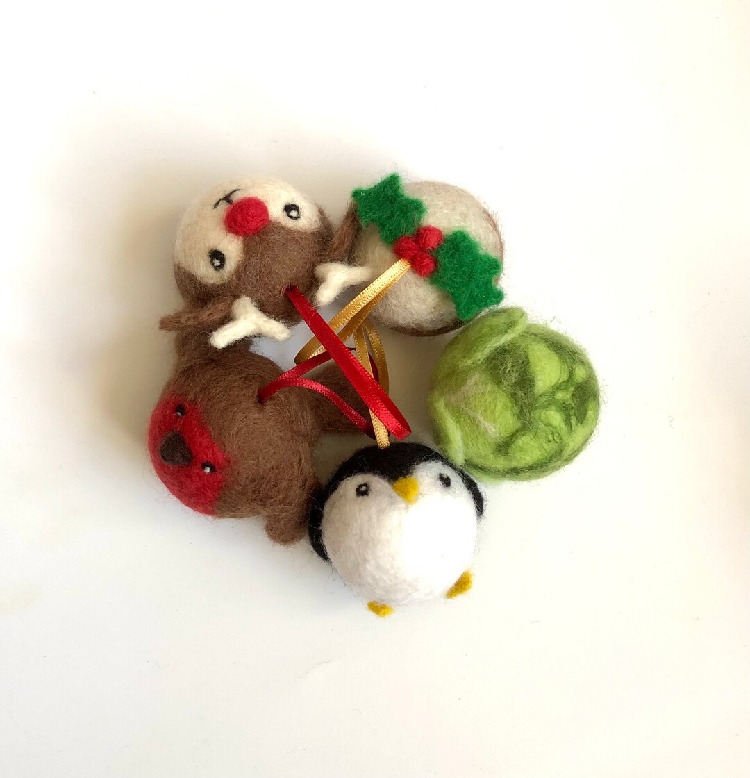 Sprout, Penguin, Robin, Sprout or Christmas Pudding Bauble, Christmas ...