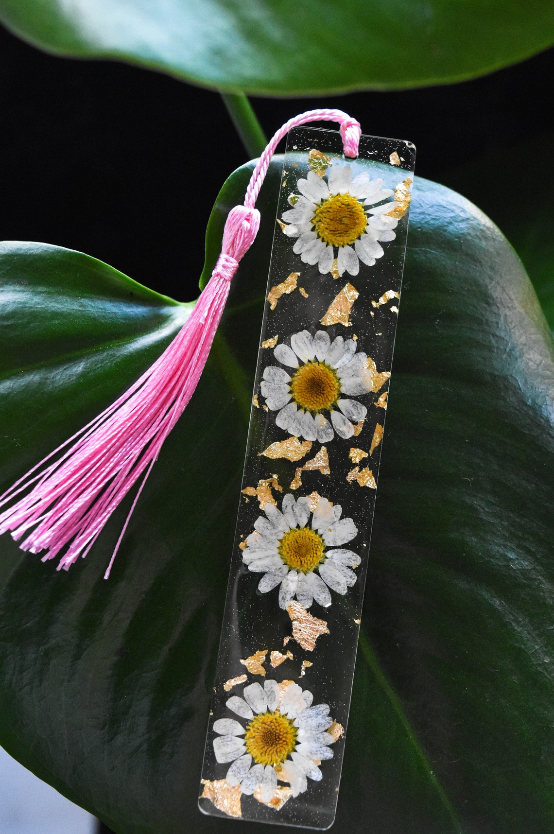 Daisy Resin Bookmark Handmade Dried Flowers Gift Etsy