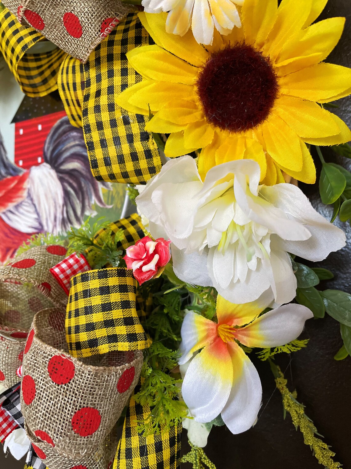 Sommer-Kranz für Haustür Jahr Runde Kranz rustikale | Etsy