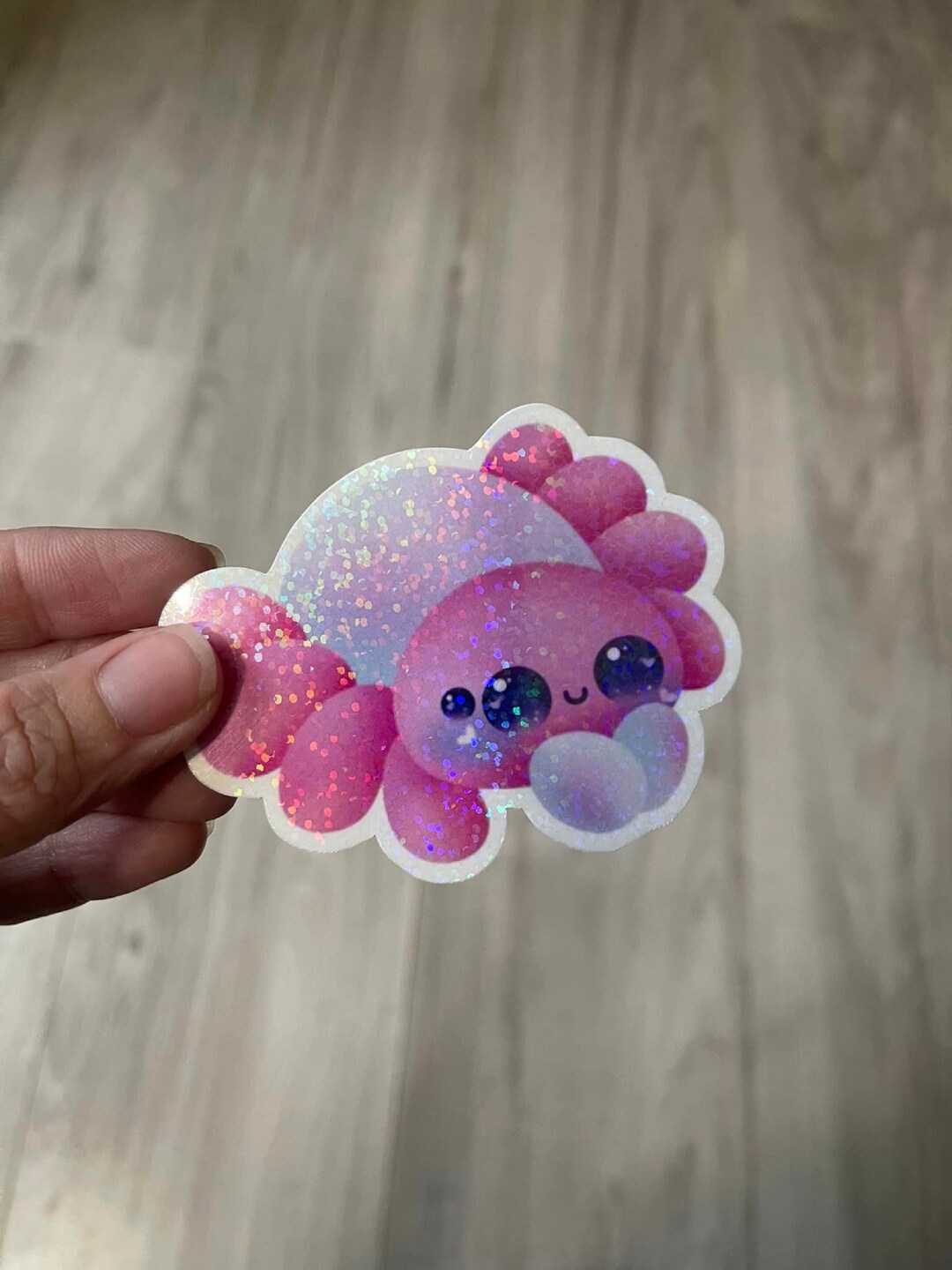 Pink Lavender Jumping Spider Holographic Sticker - Spider Sticker ...