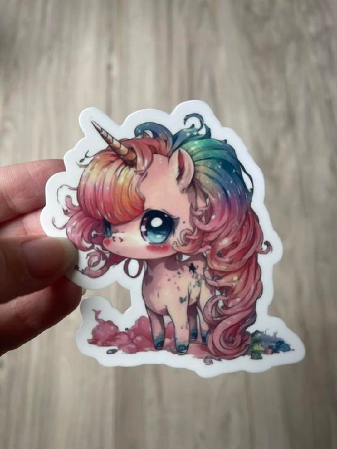 Pastel Unicorn Vinyl Sticker Decal Cute Unicorn Sticker Unicorn Diecut Sticker Vinyl Stickers